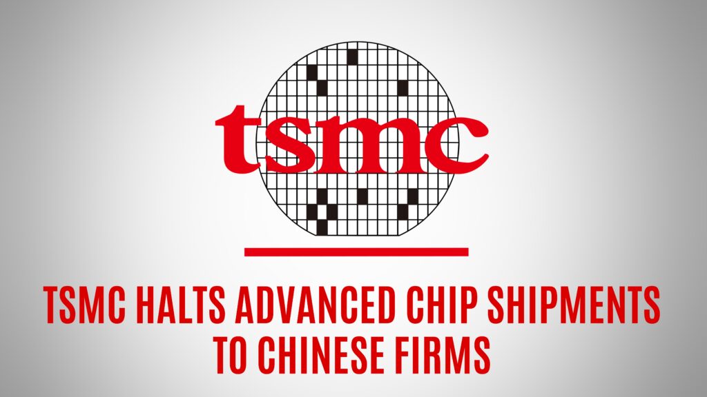 TSMC Earnings and TSMC halts advanced chip